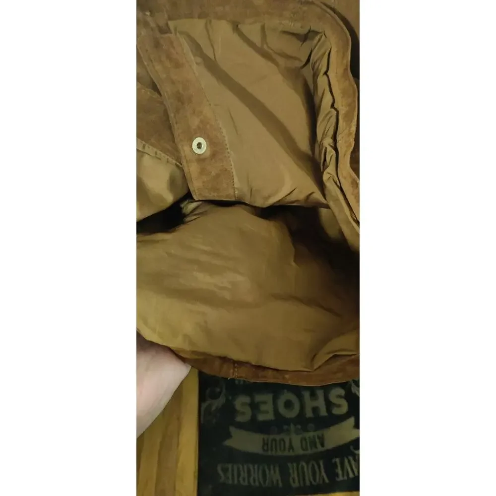 Vila Clothes Vibotini HW Suede Skirt Brown EU36 Snap Front Old Money Preppy